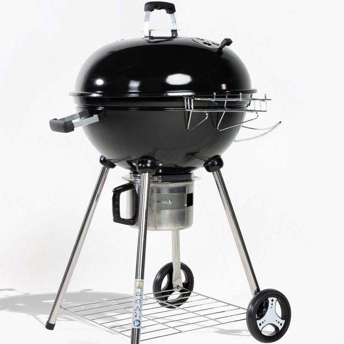 Barbecue a carbone da 57 cm con coperchio | Barbecue rotondo a carbone | Barbecue a carbone a 4 gambe | Ideale per 8-12 persone