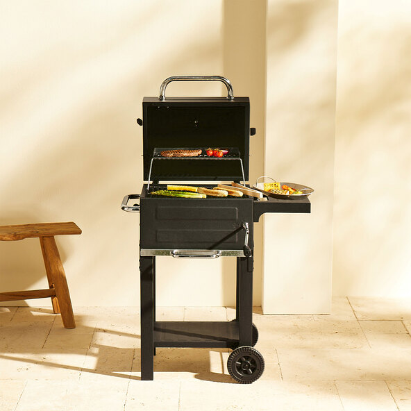 Mason charcoal grill trolley