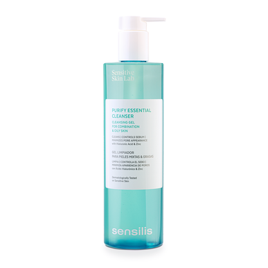 Sensilis Purify Essential Cleanser puhdistava puhdistusgeeli sekaiholle ja rasvoittuvalle iholle 400 ml