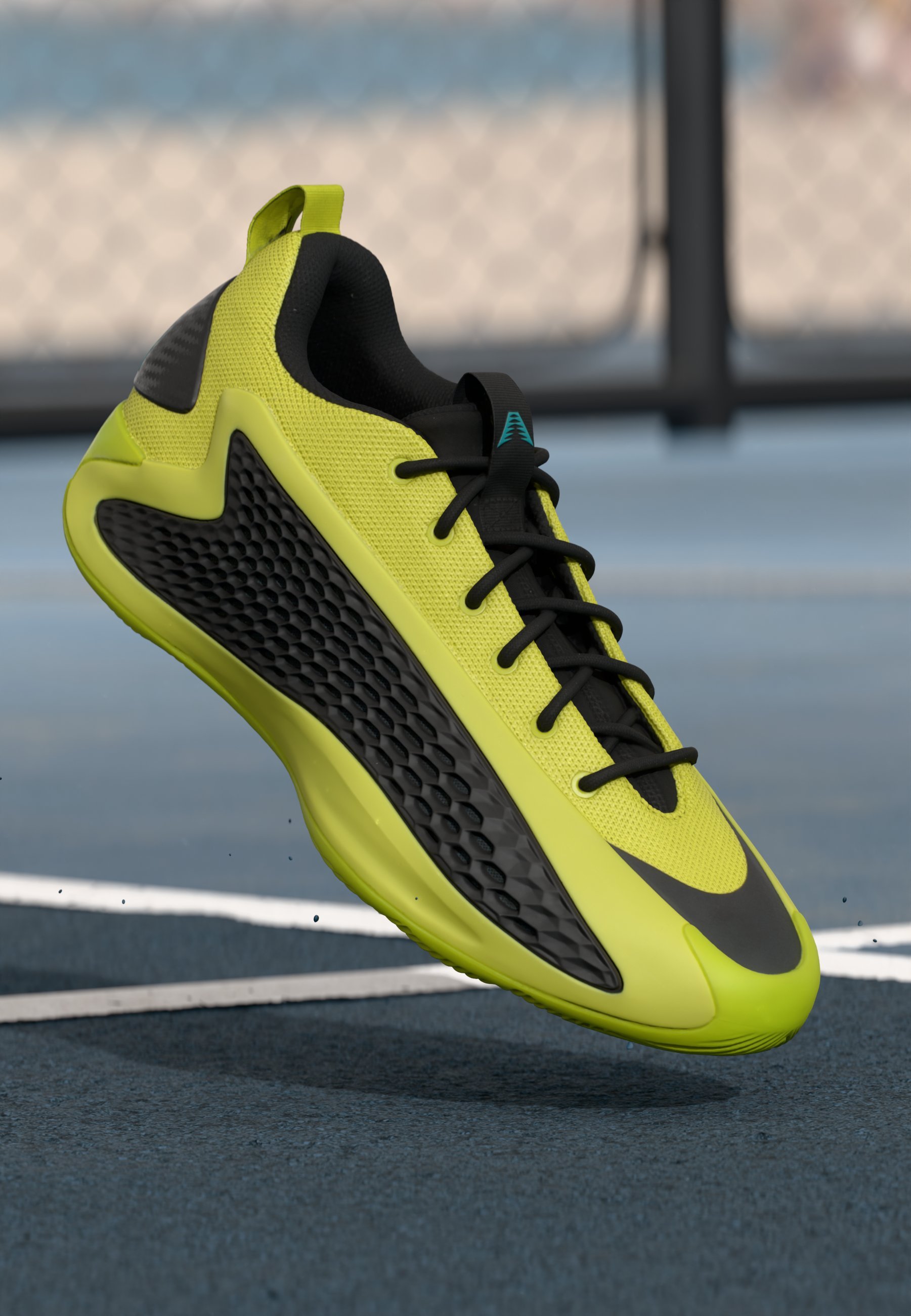 adidas Performance ANTHONY EDWARDS 1 LOW - Basketballschuhe - gebraucht, Limette/Schwarz/Türkis