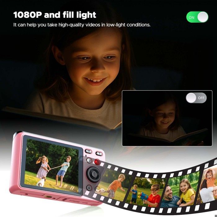 Cámara digital compacta con videocámara 4K de 64 MP - Pantalla LCD de 2,4