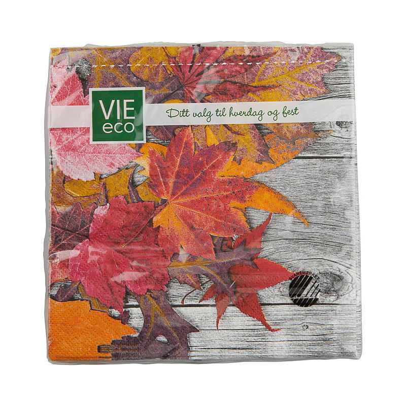 Tovaglioli Vie Eco, confezione da 20 pezzi, 33x33 cm, Autunno