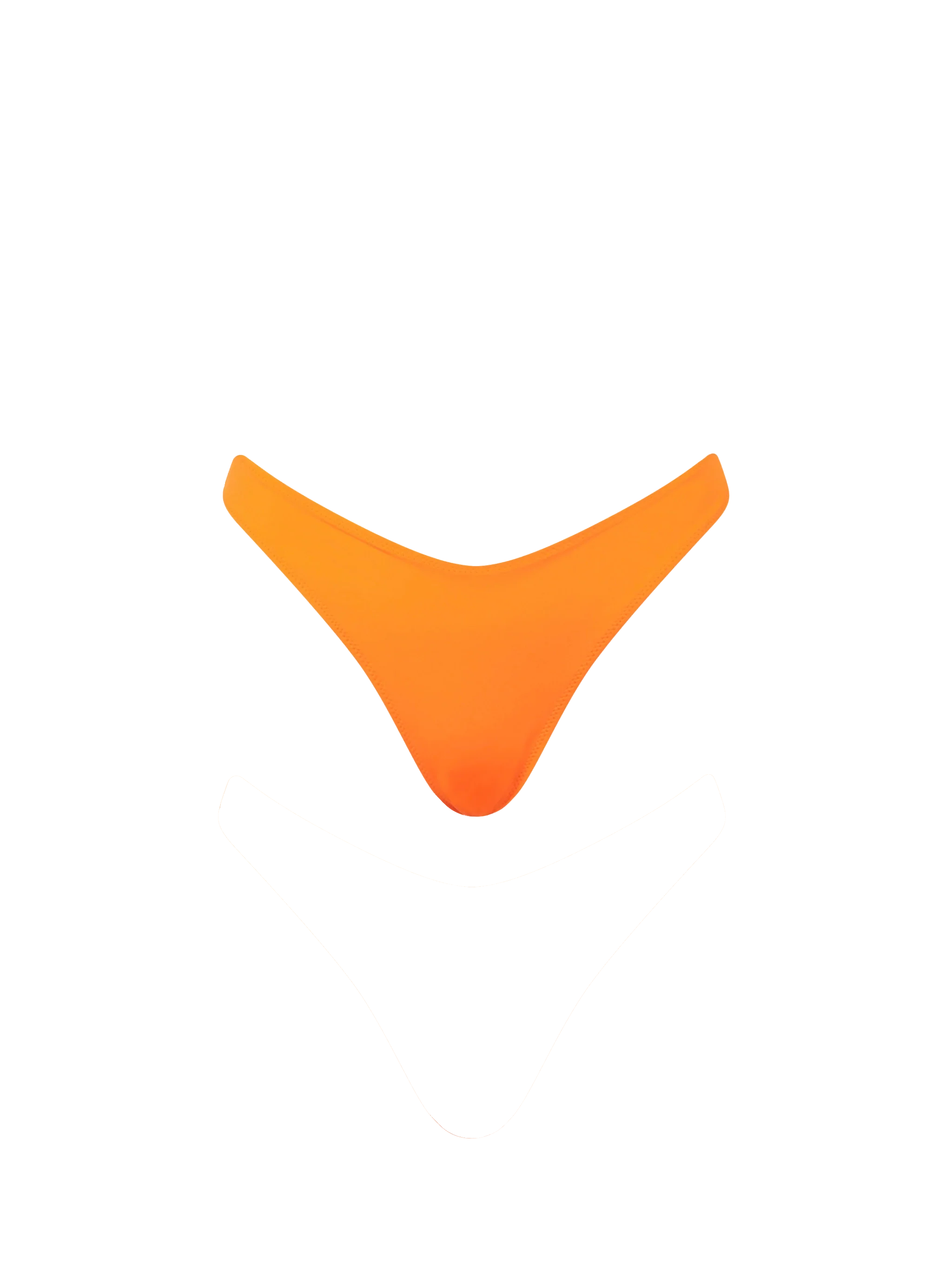 Culotte de bain taille haute pour femme, couleur orange fluo