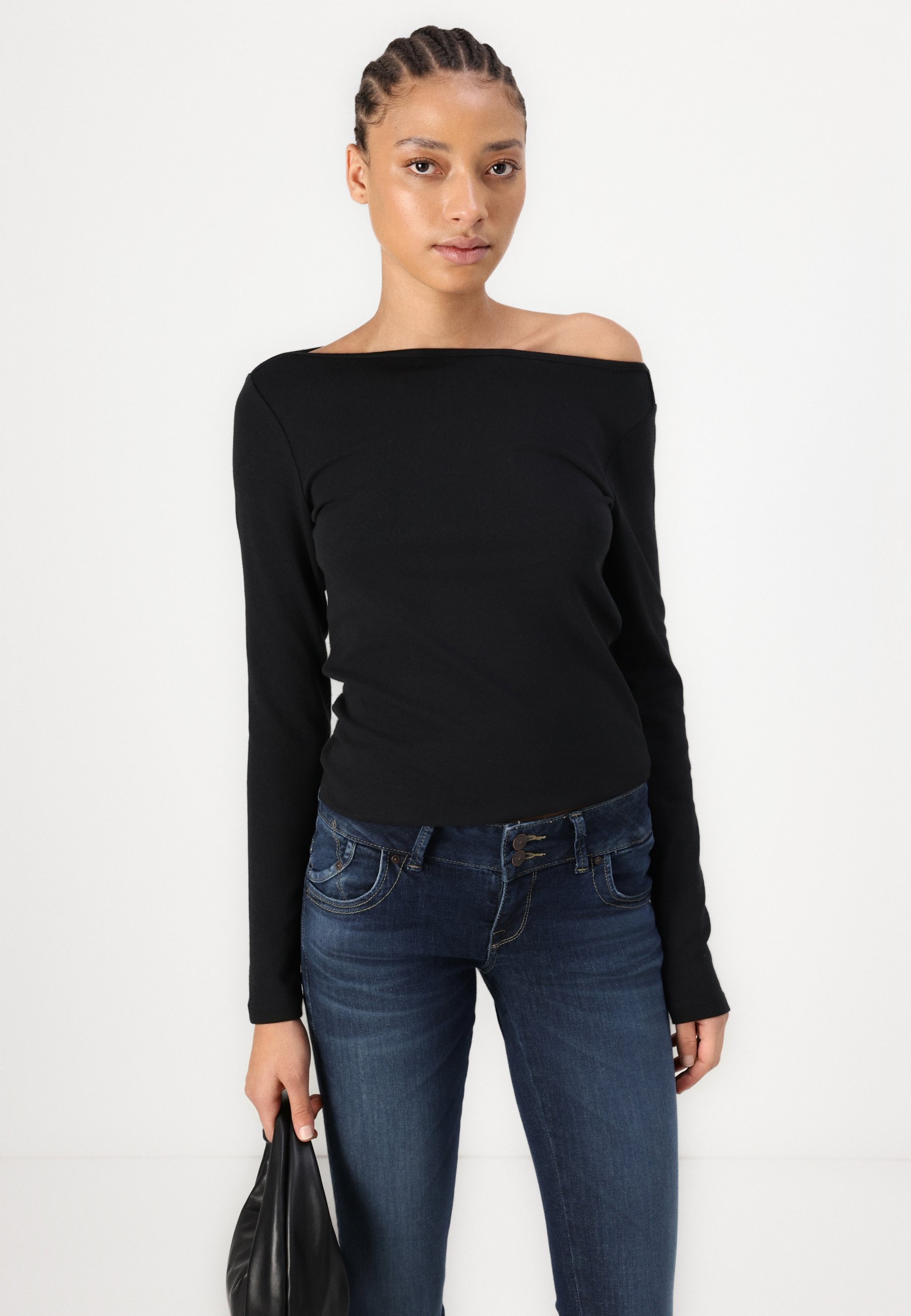 GAP BATEAU - Top met lange mouwen - zwart