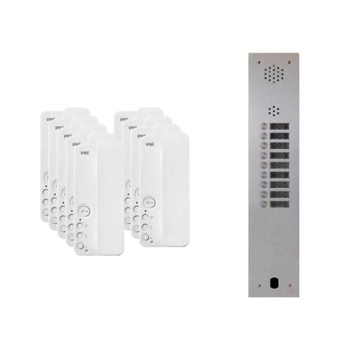 Kit interphone 1 rangée avec 9 combinés URMET Collectif