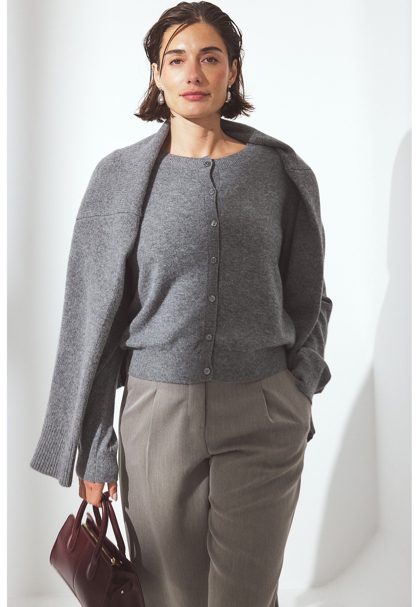 NA-KD Cardigan - grijs