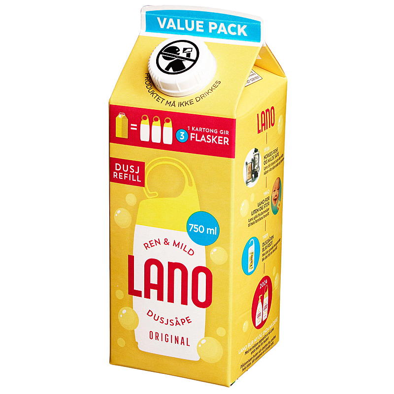 Lano Douchezeep 750 ml navulling Lano