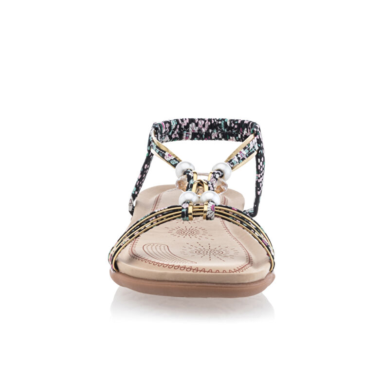 Sandalias negras para mujer / Zapatos de punta abierta