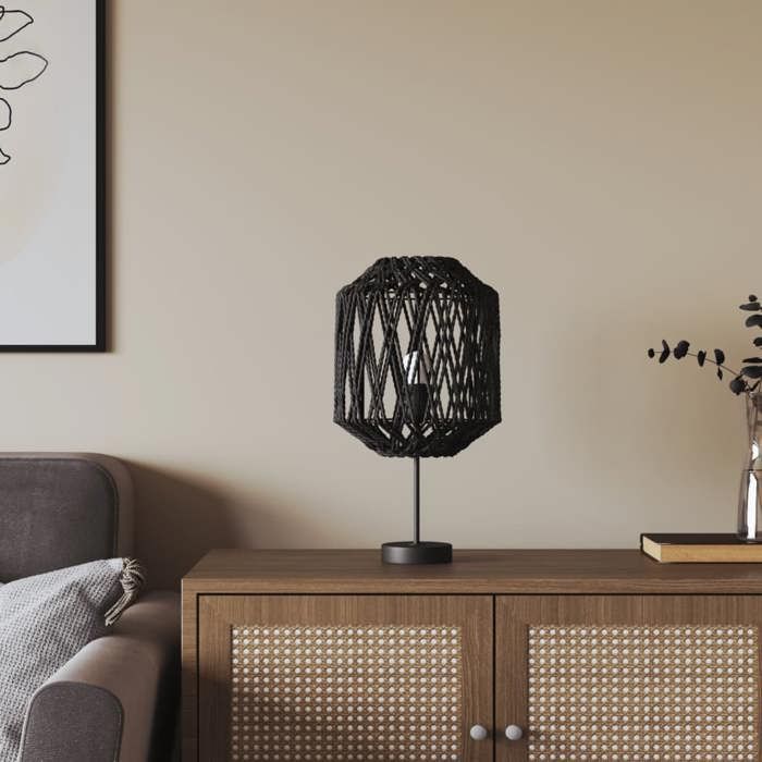 Lampshade - vidaXL - Black - Ø23x28 cm - Iron and Paper