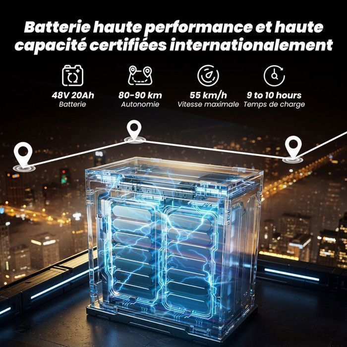 Moto électrique - AGILERIDE - AE-P1 - Moteur 2000 W - Batterie 48V 20Ah - Autonomie 80-90 km