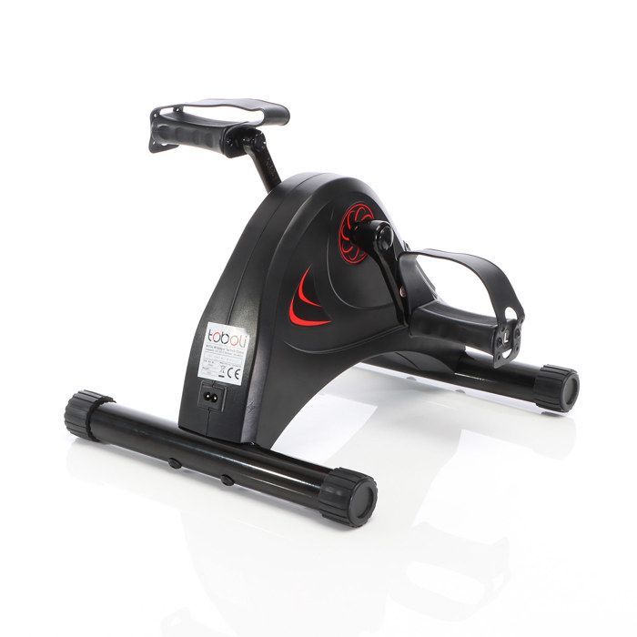 LUXTRI Petit home-trainer électrique - 80 W - 390 x 350 x 326 mm - Capacité de charge max. 120 kg - avec Pédales Écran d'affichage -