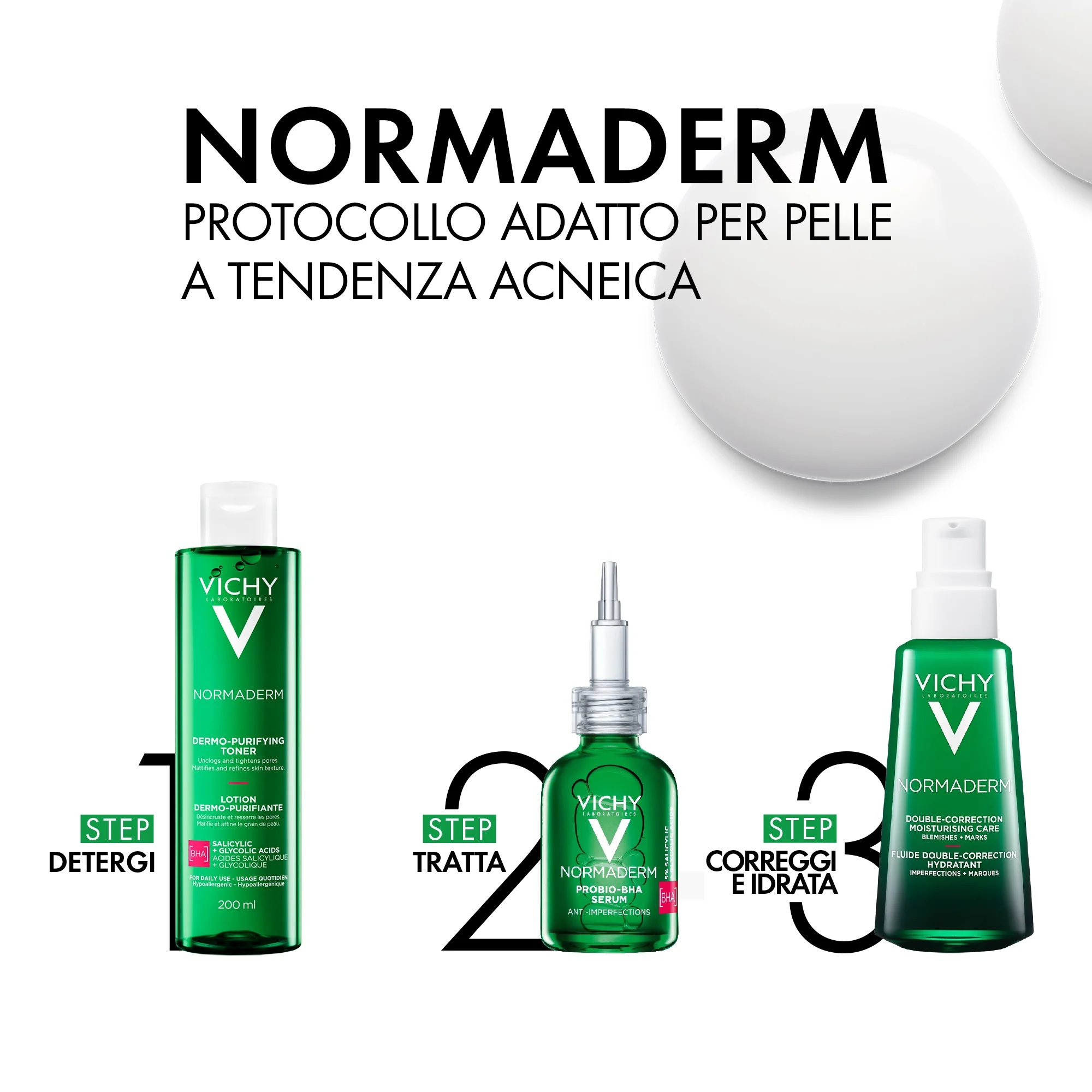 VICHY Vichy Normaderm tonic 200 ml, samentrekkend en reinigend.