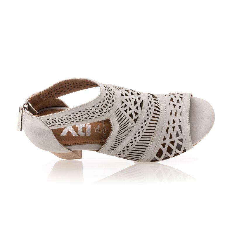 Graue Damensandalen / Zehenfreie Schuhe