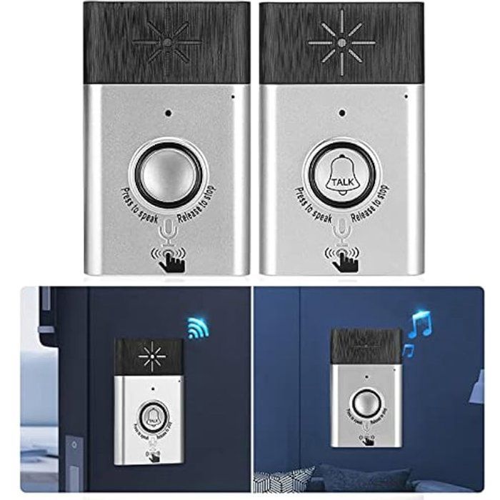 Battery-powered wireless intercom, wireless indoor intercom, smart wireless voice intercom system with remote control