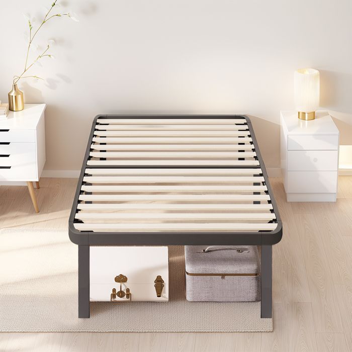 Sleivant - Rete a doghe 90x190 cm con 6 gambe | Rete a doghe per adulti | 14 doghe | Montaggio facile e veloce