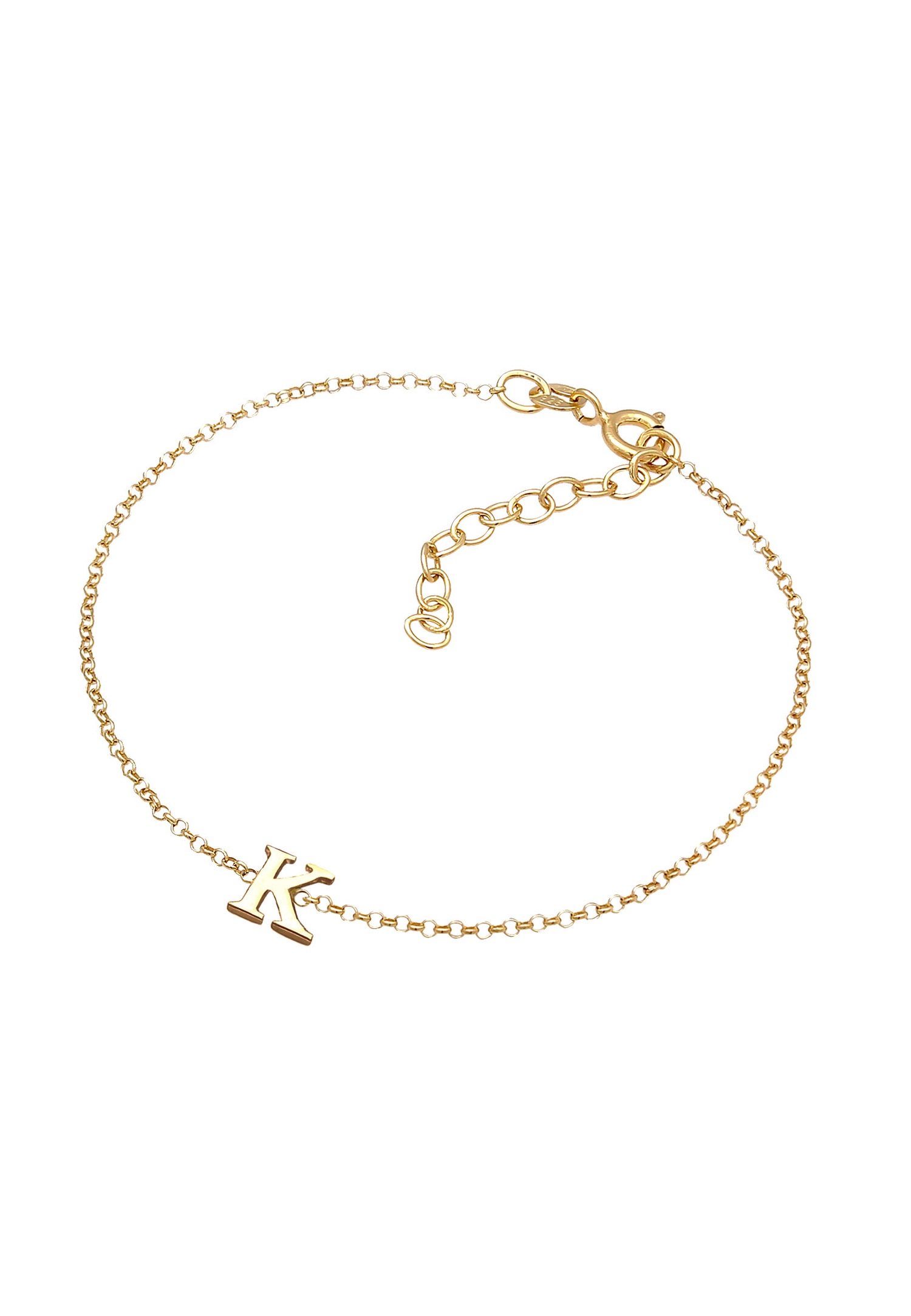 Elli Femmes pendentif lettre K basique en argent sterling 925