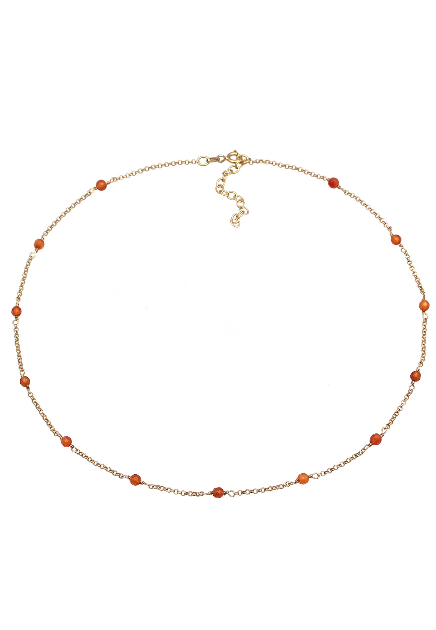 Elli Femmes Beads Tendance avec des Perles d'Agate en Argent Sterling 925 Plaqué Or