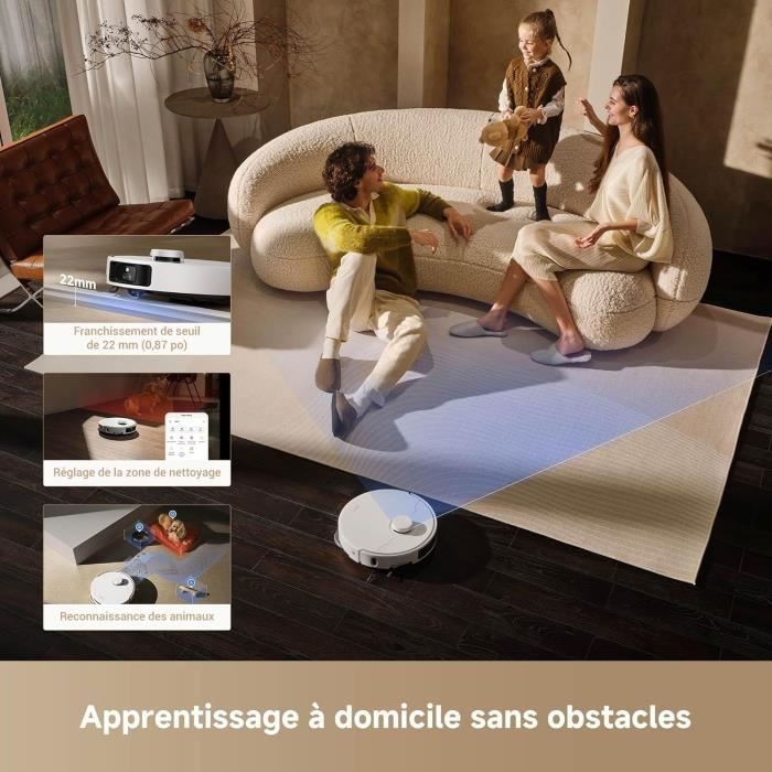 MOVA P50 Pro Ultra - Robot aspirador y fregador con base de carga - 19.000 Pa - Cepillo antienredos - Limpieza automática