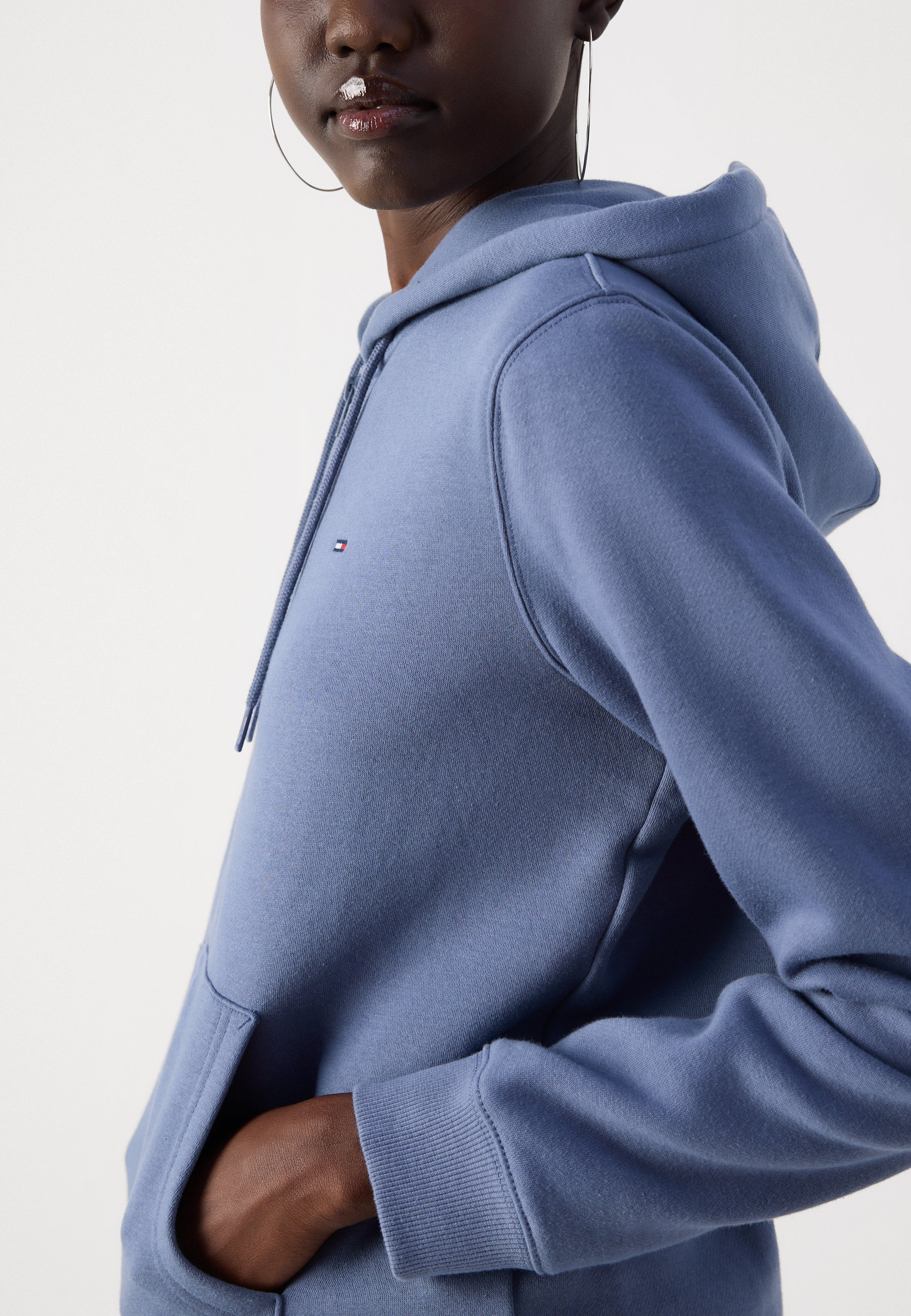 Tommy Jeans FLAG ZIP - Zip-up sweatshirt - blue moment