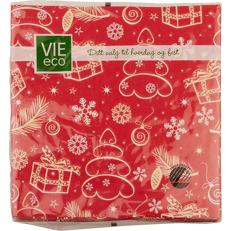 Vie Eco Servetter 20-pack 33x33 cm, julmotiv