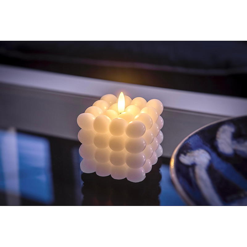 Vie Selected Cube LED light Bubble 8.5x8.5x7.5 cm con timer bianco