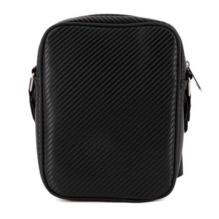 Borsa laterale in fibra di carbonio con cuciture, 20x24x5 cm, modello BILL TORNADO da uomo