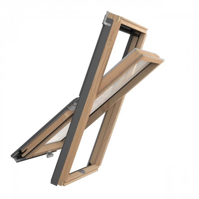 SOLSTRO DPY B900 S6A (114 x 118 cm) wooden roof window with a narrow frame - without flashing