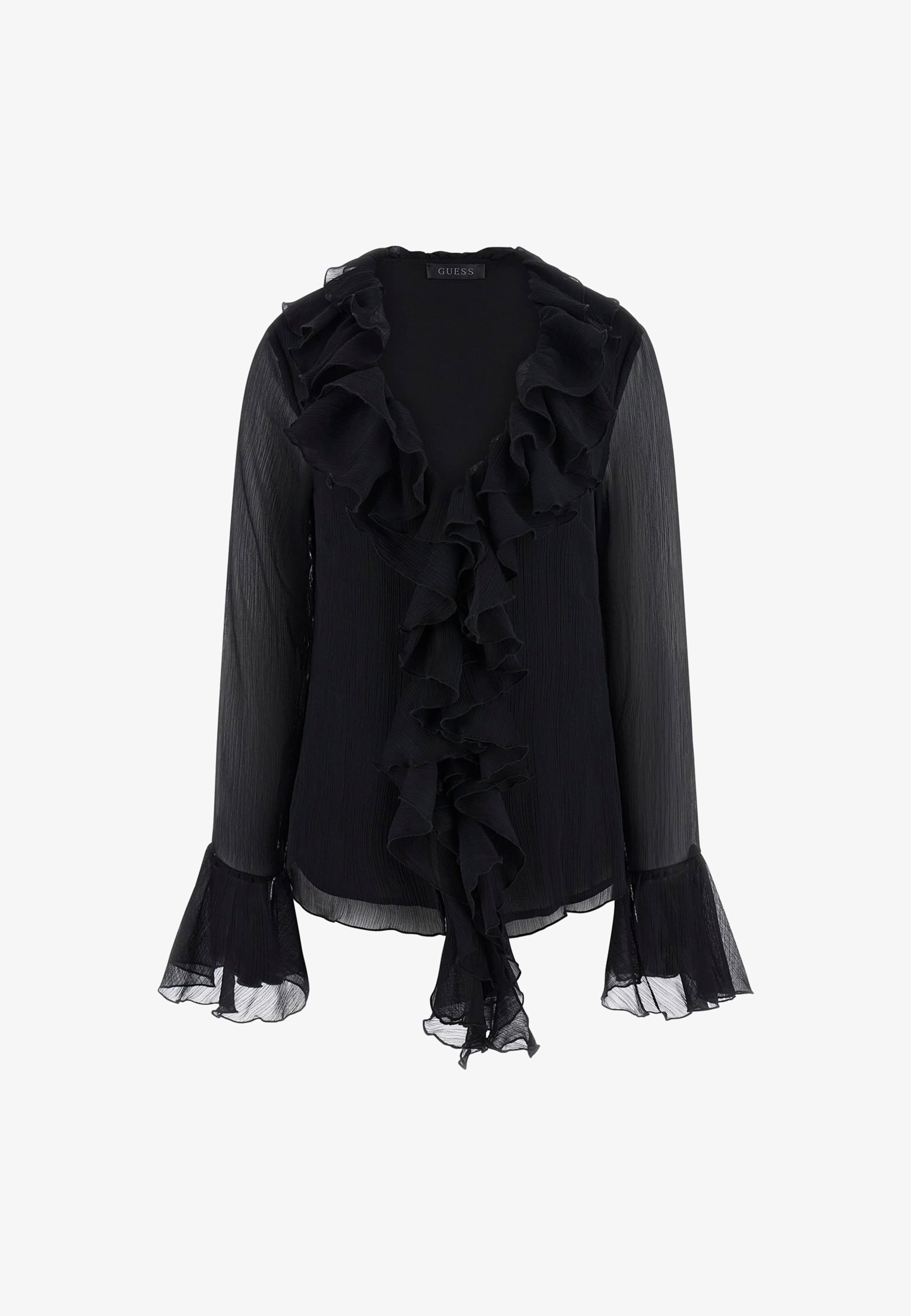 Guess RÜSCHEN - Maglia a maniche lunghe - nero