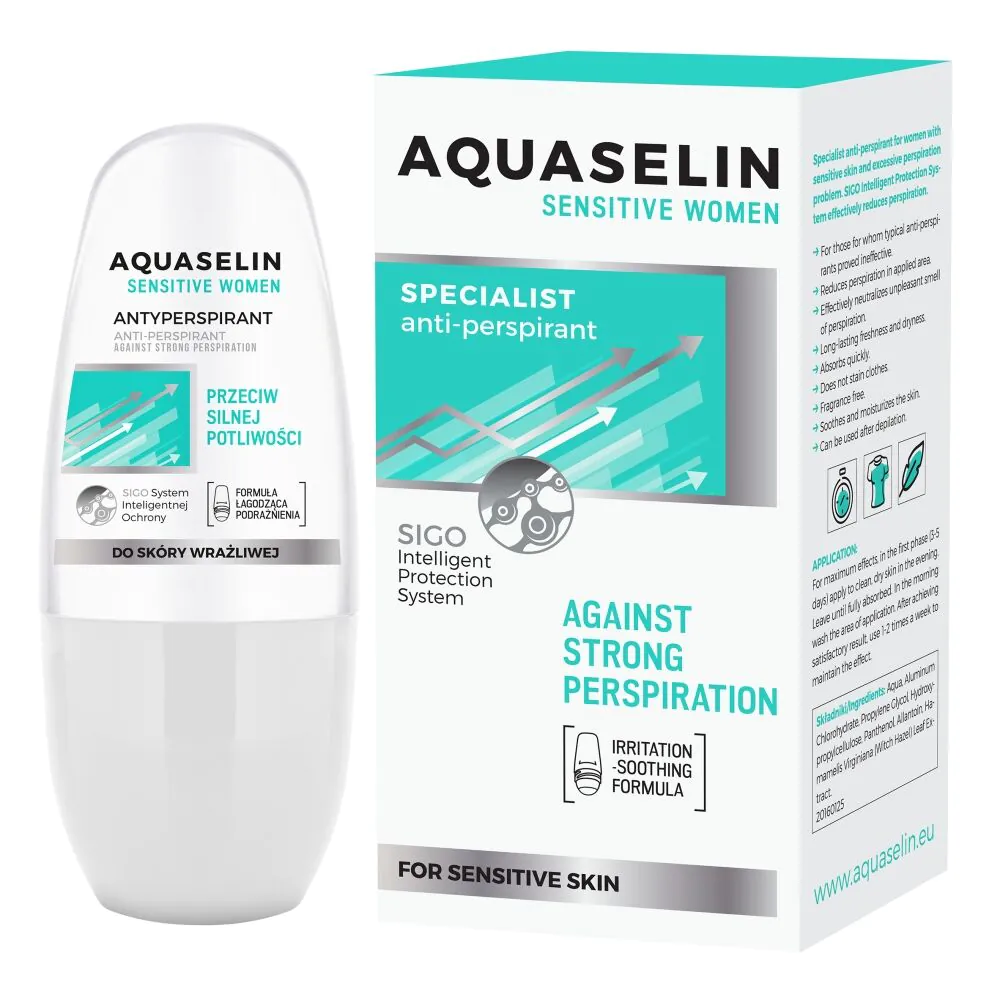 Aquaselin Deo Ap Sensitive przeciw Silnej Potliwości