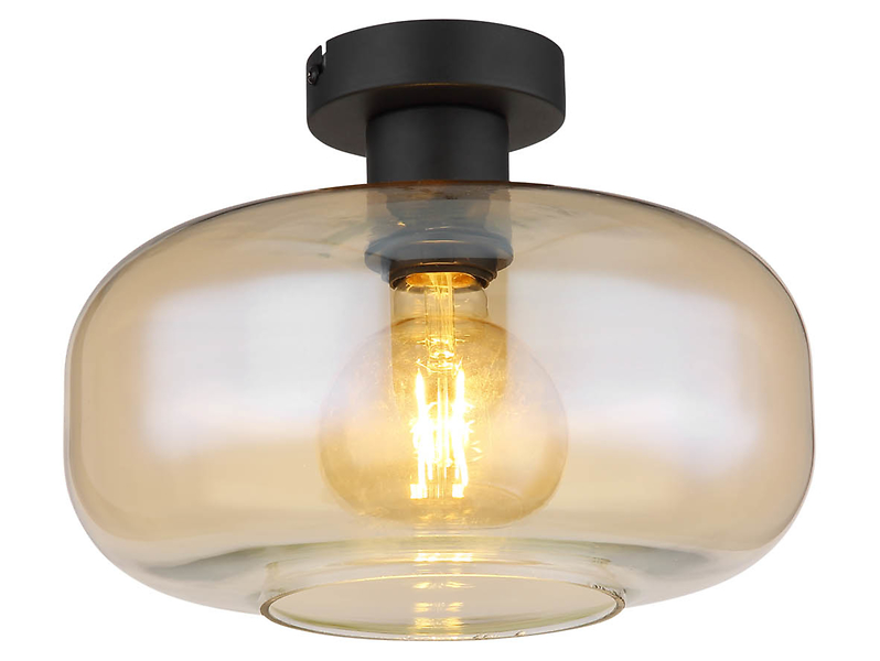 Lampa sufitowa Giuseppe szklana bursztynowa