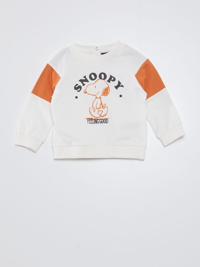 Snoopy sweatshirt met ronde hals - WIT
