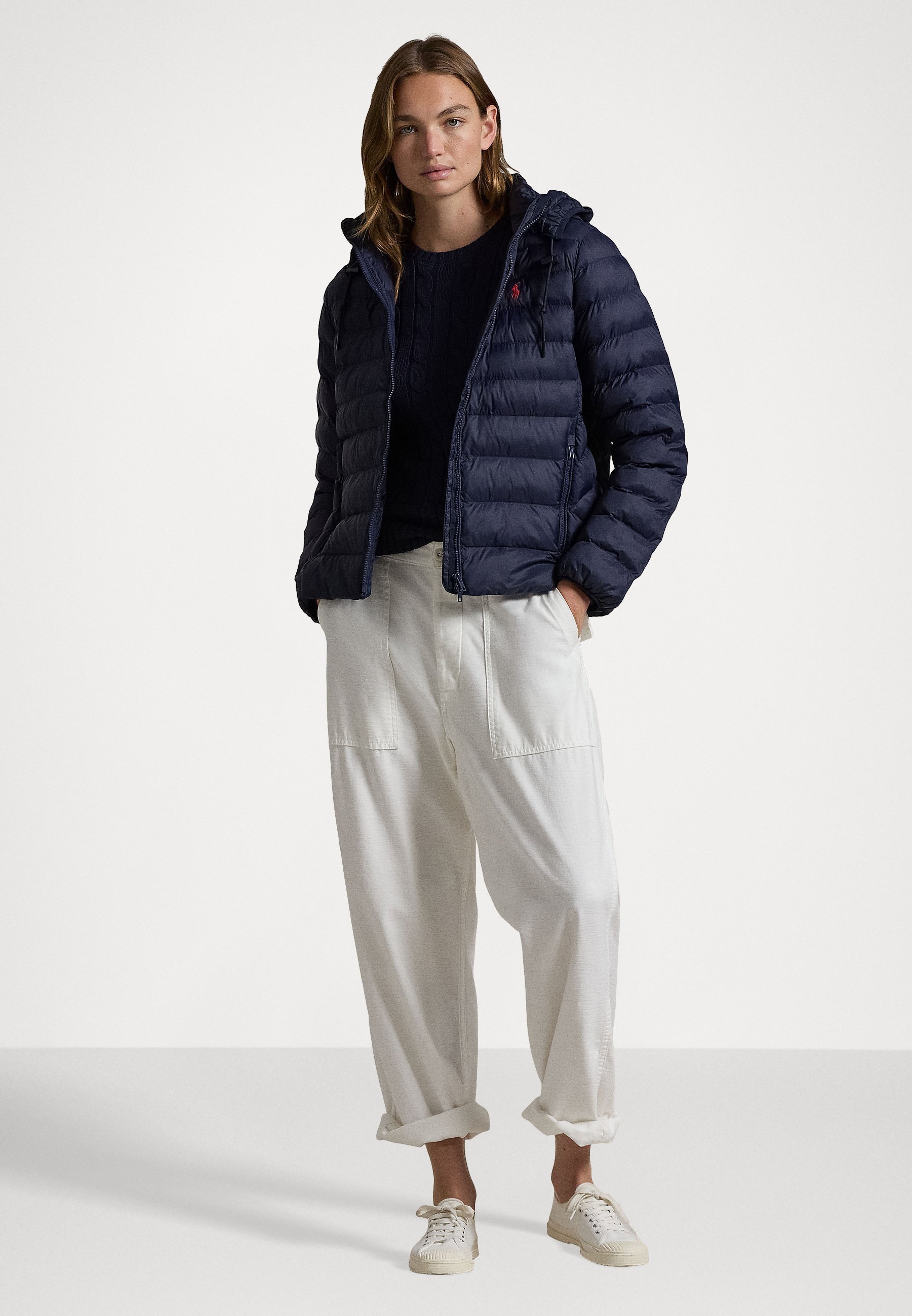 Giacca con cappuccio pieghevole e resistente all'acqua Polo Ralph Lauren - Giacca leggera - blu navy