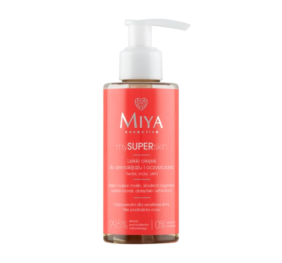 Miya Cosmetics My Super Skin lekki olejek do demakijażu i oczyszczania twarzy oczu i ust 140ml