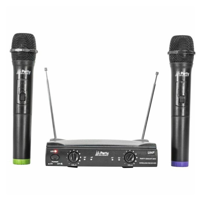 Pack Karaoké Enceinte Bluetooth USB AUX SD TWS sur Batterie 600W - 2 Micros Sans Fil UHF Boum Enfant Cadeau Anniversaire Fête
