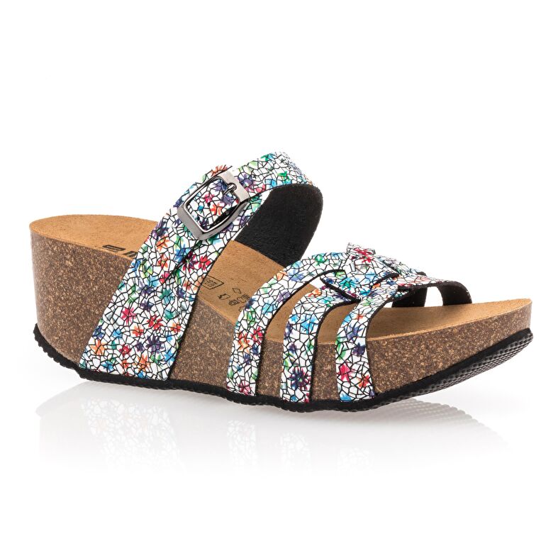 Sandalias multicolor para mujer / Zapatos de punta abierta