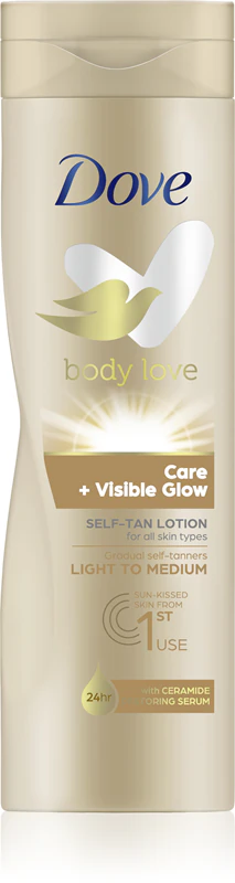 Dove Care & Visible Glow itseruskettava maito