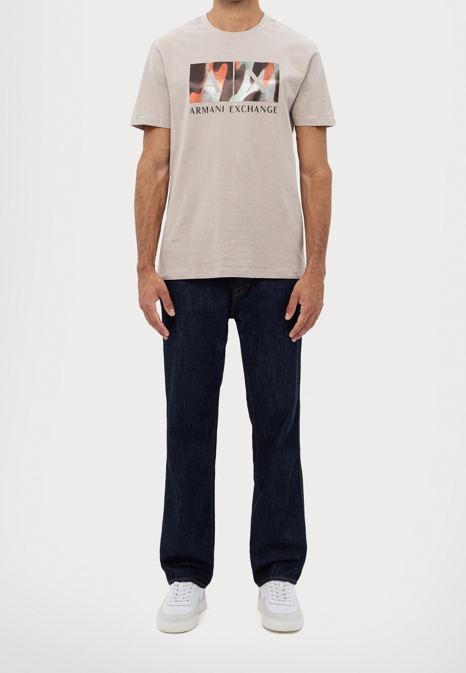Armani Exchange Print T-Shirt – Taupe