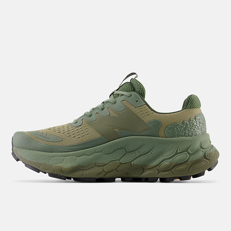 New Balance Fresh Foam More Trail v3 Men's Shoe – Covert Green with Deep Olive Green and Black