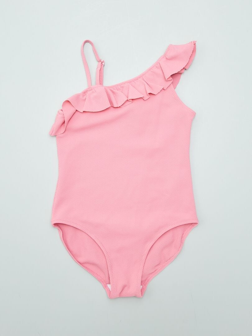 Asymmetrisch roze badpak