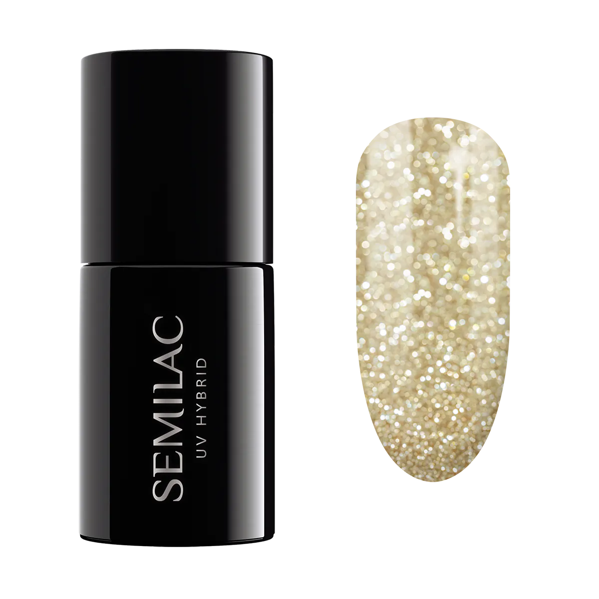 Semilac UV Hybrid Lakier hybrydowy, 260 Platinum Light Gold