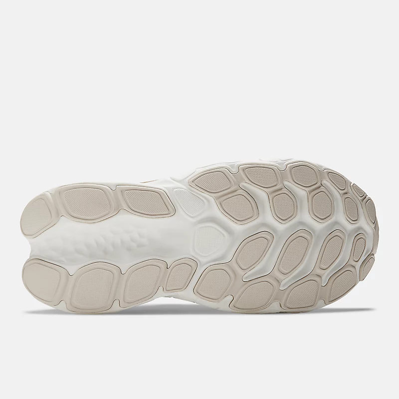 Fresh Foam X More v4 für Frauen – Weiß mit goldenem Metallic-Finish und Mondlichtglanz