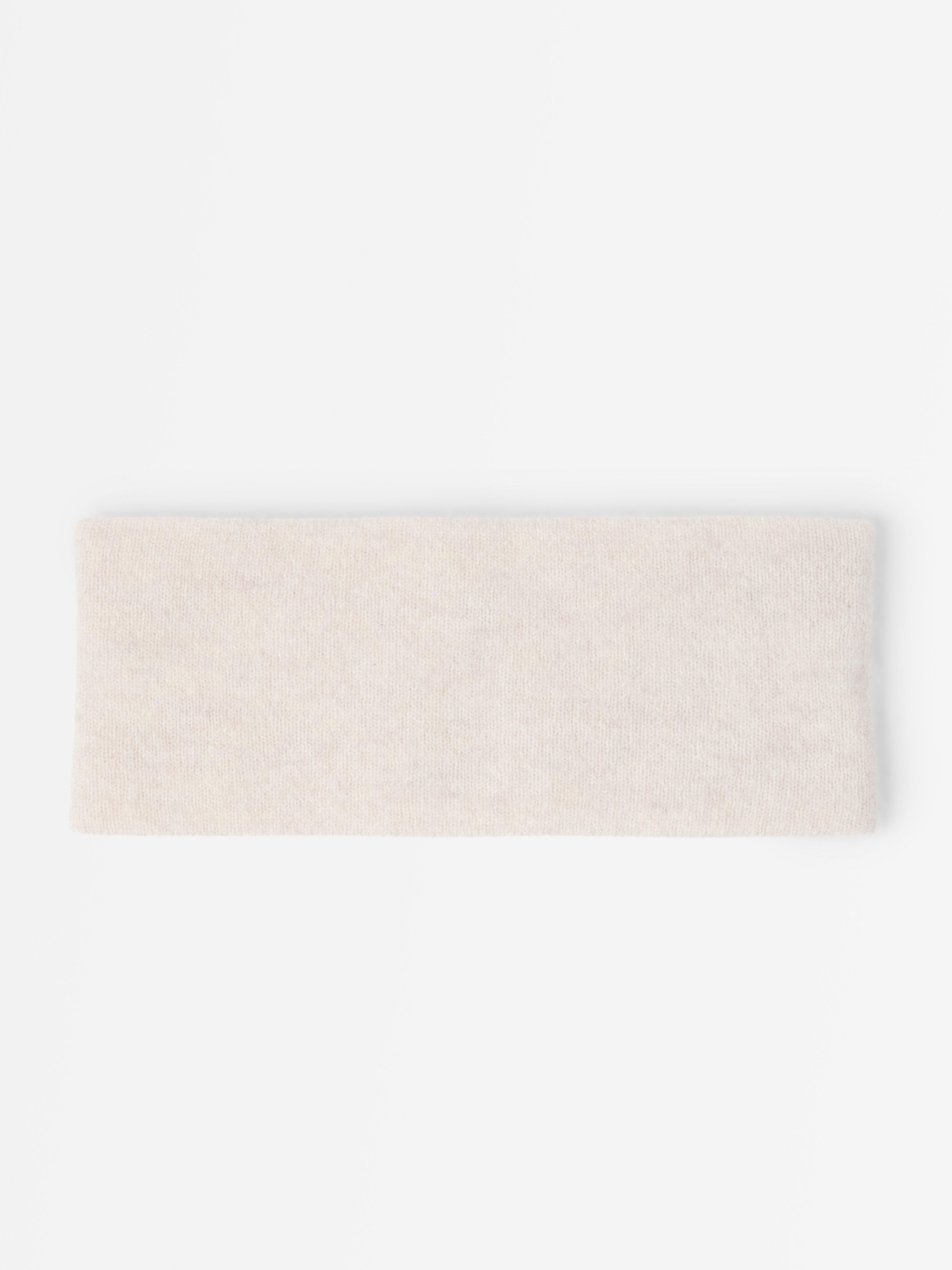 Faixa de cabelo em cashmere bege mesclado