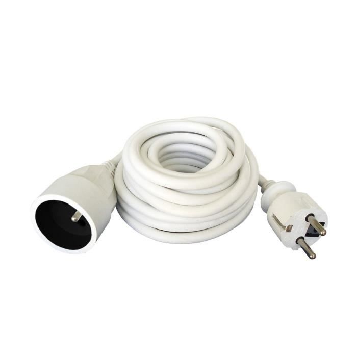 Cable de extensión ZENITECH de 1,9 m y 3x1 mm² - Blanco
