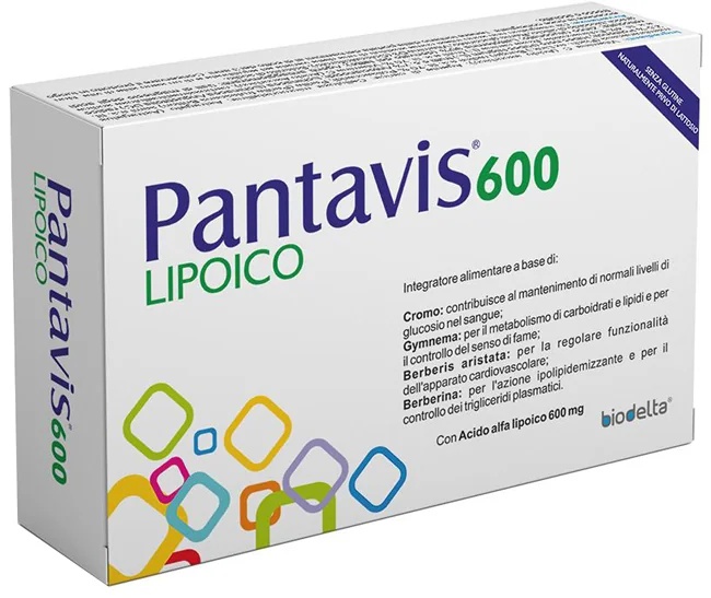 BIODELTA Pantavis 600 ácido lipoico 30 cápsulas