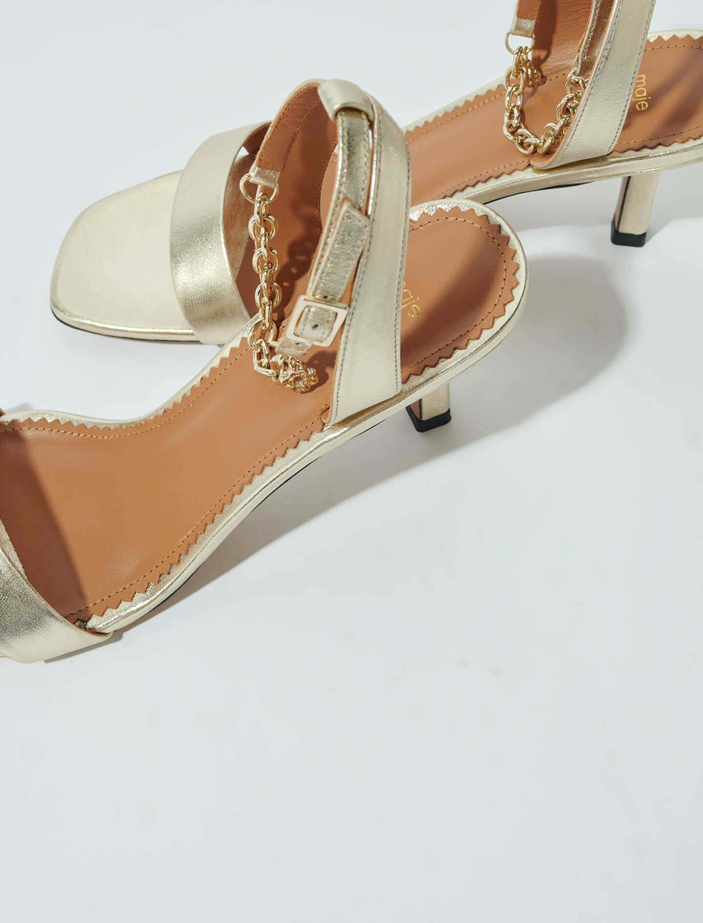 Gouden metallic leren sandalen - Doré Clair