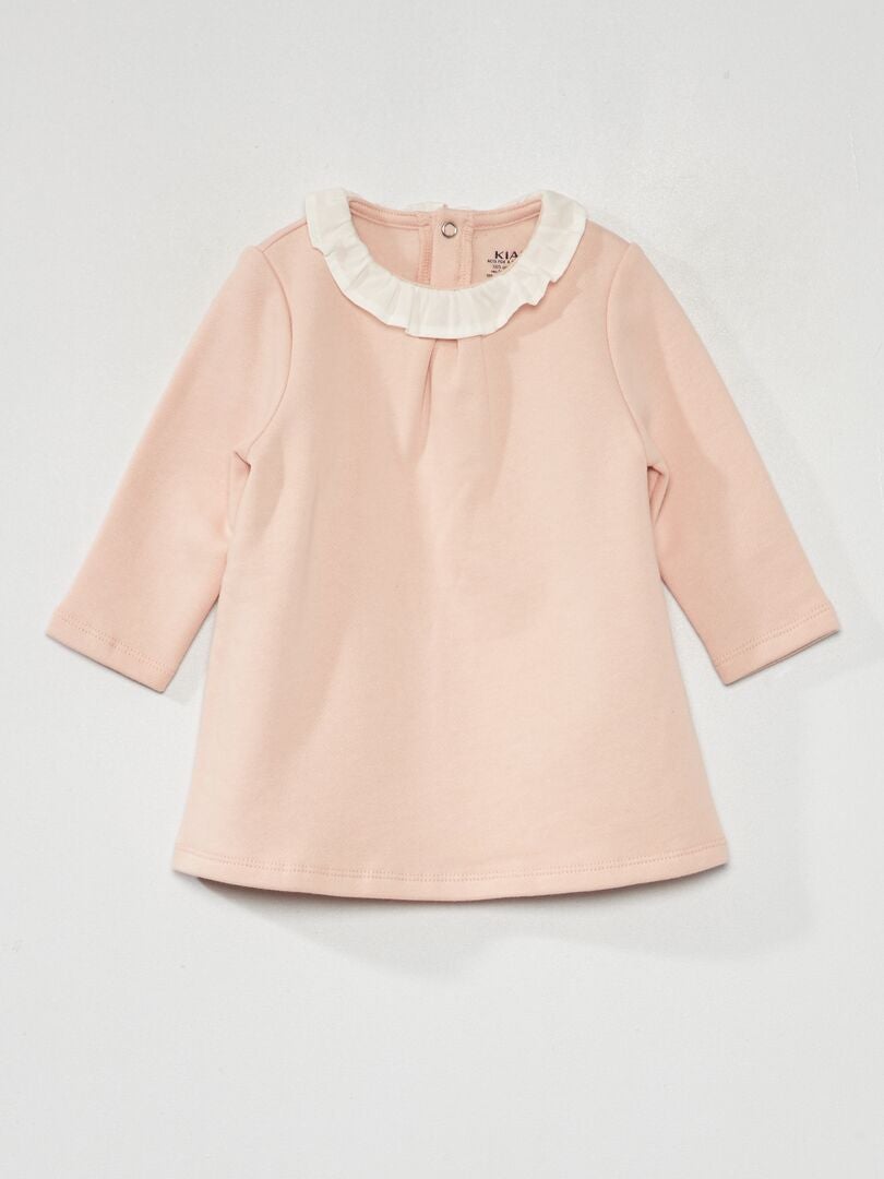Vestido de lã polar - Rosa