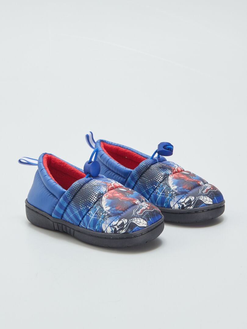 Pantufas fechadas acolchoadas do Homem-Aranha - Azul
