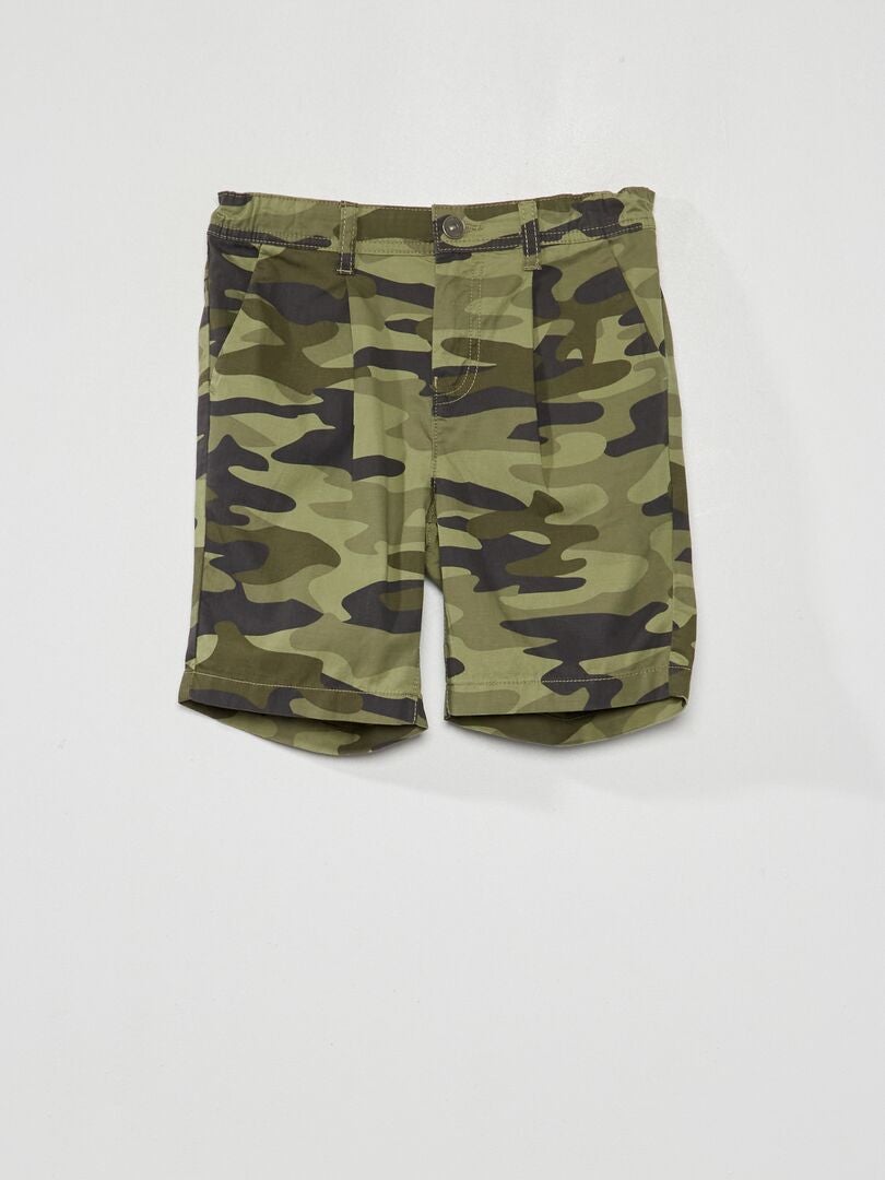 Pantalones cortos chinos tipo bermuda - CAQUI