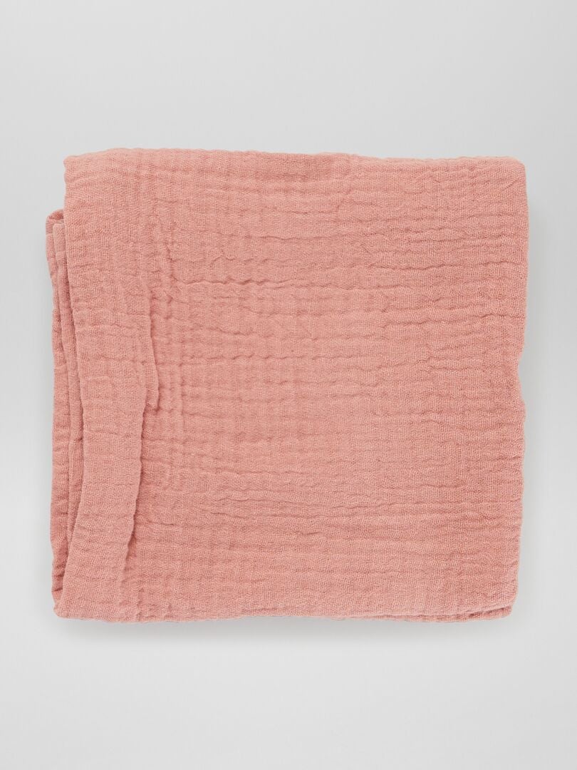 Conjunto de 3 mantas de gaze de algodão - ROSA