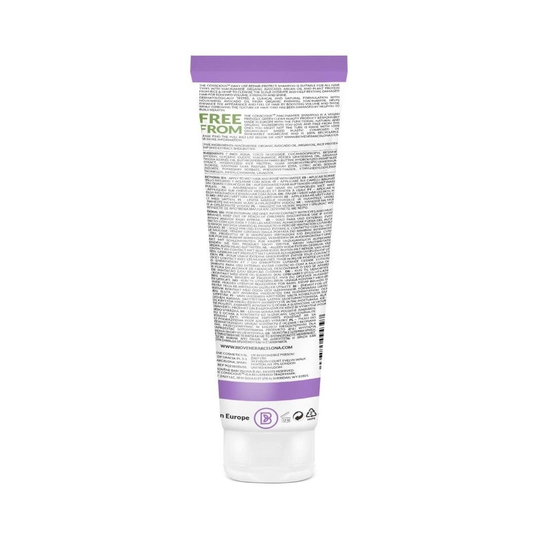 Šampon za lase The conscious™ z niacinamidom, obnovo in zaščito - 225 ml